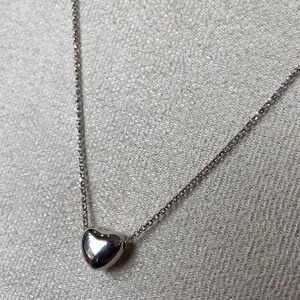 Sterling Silver puffy-heart pendant necklace Made in Italy exclusively for Saks.